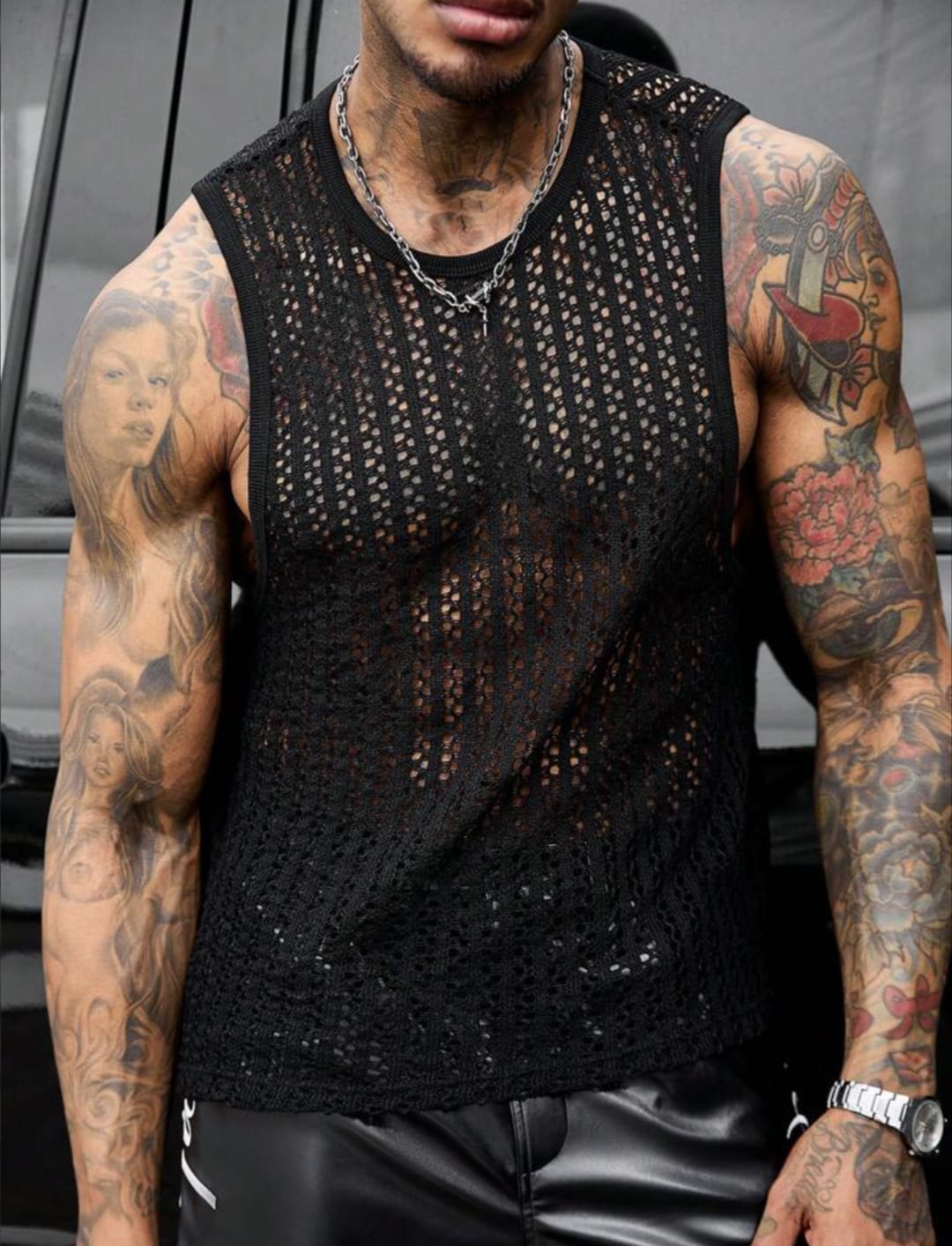 Midnight Net Tank Top